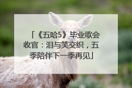 《五哈5》毕业歌会收官：泪与笑交织，五季陪伴下一季再见