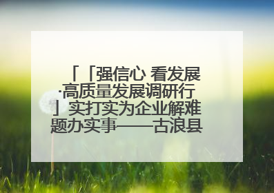 「强信心 看发展·高质量发展调研行」实打实为企业解难题办实事——古浪县优化营商环境助力企业高质量发展见闻