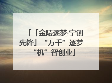 「金陵逐梦·宁创先锋」“万千”逐梦 “机”智创业