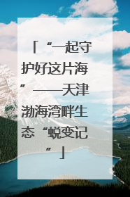“一起守护好这片海”——天津渤海湾畔生态“蜕变记”