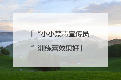 “小小禁毒宣传员”训练营效果好