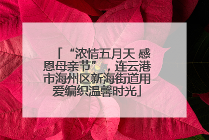 “浓情五月天 感恩母亲节”，连云港市海州区新海街道用爱编织温馨时光