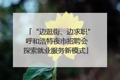 “边逛街、边求职” 呼和浩特夜市招聘会探索就业服务新模式