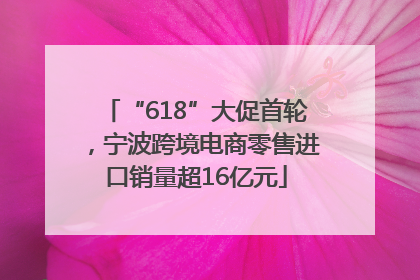 “618”大促首轮，宁波跨境电商零售进口销量超16亿元