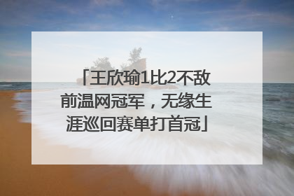 王欣瑜1比2不敌前温网冠军，无缘生涯巡回赛单打首冠