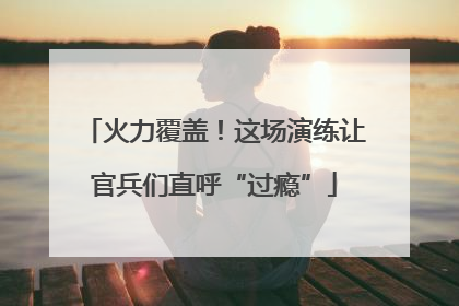 火力覆盖！这场演练让官兵们直呼“过瘾”