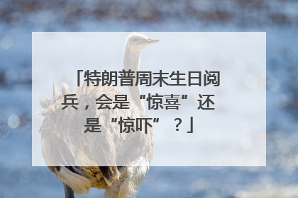 特朗普周末生日阅兵，会是“惊喜”还是“惊吓”？