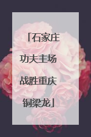 石家庄功夫主场战胜重庆铜梁龙