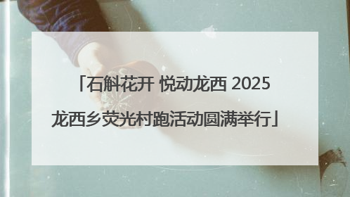 石斛花开 悦动龙西 2025龙西乡荧光村跑活动圆满举行