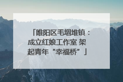 睢阳区毛堌堆镇：成立红娘工作室 架起青年“幸福桥”