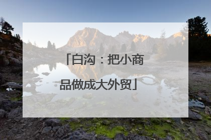 白沟：把小商品做成大外贸