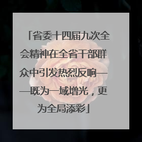 省委十四届九次全会精神在全省干部群众中引发热烈反响——既为一域增光，更为全局添彩