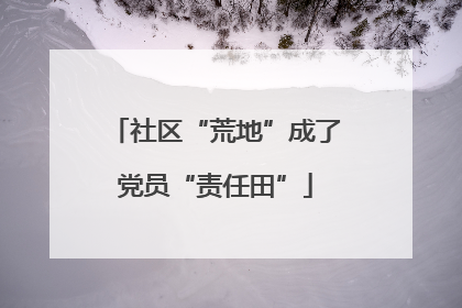 社区“荒地”成了党员“责任田”