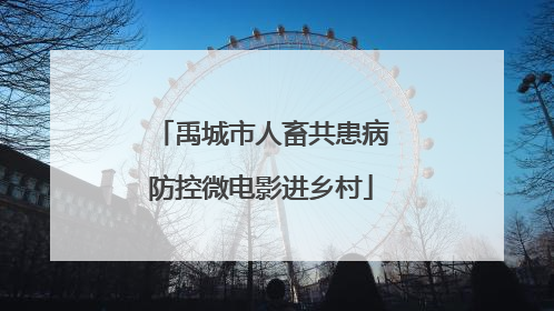 禹城市人畜共患病防控微电影进乡村