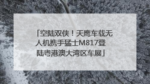 空陆双侠！天鹰车载无人机携手猛士M817登陆粤港澳大湾区车展