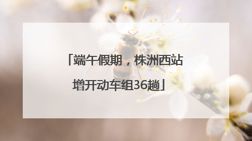 端午假期，株洲西站增开动车组36趟