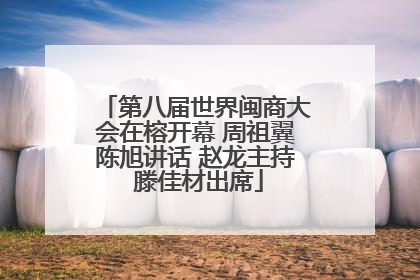 第八届世界闽商大会在榕开幕 周祖翼陈旭讲话 赵龙主持 滕佳材出席