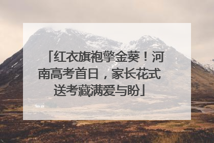 红衣旗袍擎金葵！河南高考首日，家长花式送考藏满爱与盼
