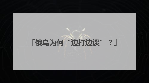 俄乌为何“边打边谈”？