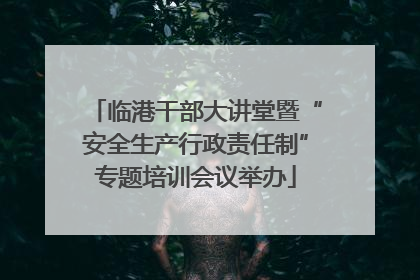 临港干部大讲堂暨“安全生产行政责任制”专题培训会议举办