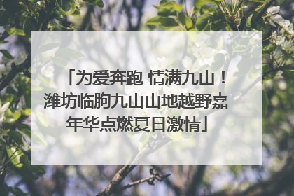 为爱奔跑 情满九山！潍坊临朐九山山地越野嘉年华点燃夏日激情