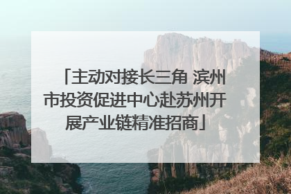 主动对接长三角 滨州市投资促进中心赴苏州开展产业链精准招商