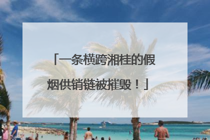 一条横跨湘桂的假烟供销链被摧毁！