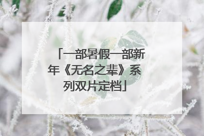 一部暑假一部新年《无名之辈》系列双片定档