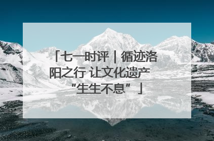 七一时评｜循迹洛阳之行 让文化遗产“生生不息”