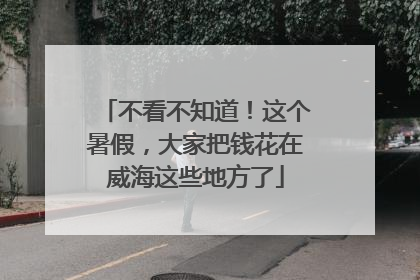 不看不知道！这个暑假，大家把钱花在威海这些地方了