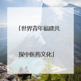 世界青年福建共探中医药文化