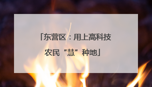 东营区：用上高科技 农民“慧”种地