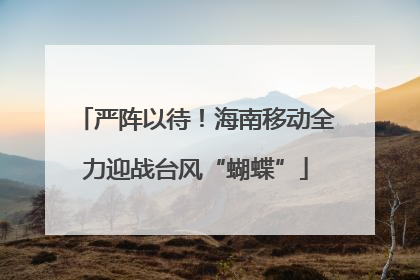 严阵以待！海南移动全力迎战台风“蝴蝶”