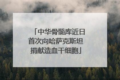 中华骨髓库近日首次向哈萨克斯坦捐献造血干细胞