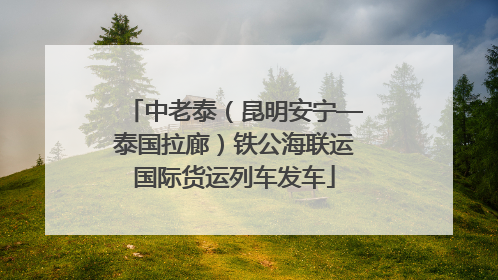 中老泰（昆明安宁—泰国拉廊）铁公海联运国际货运列车发车