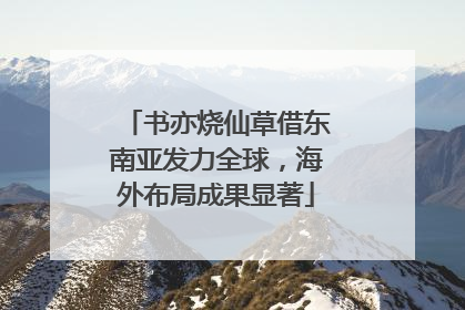 书亦烧仙草借东南亚发力全球，海外布局成果显著
