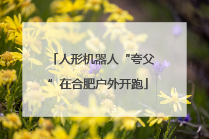 人形机器人“夸父”在合肥户外开跑