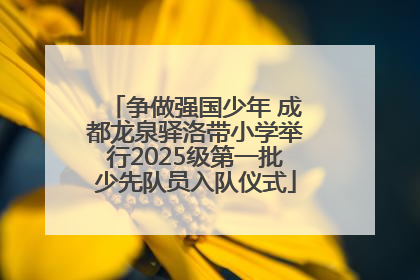 争做强国少年 成都龙泉驿洛带小学举行2025级第一批少先队员入队仪式