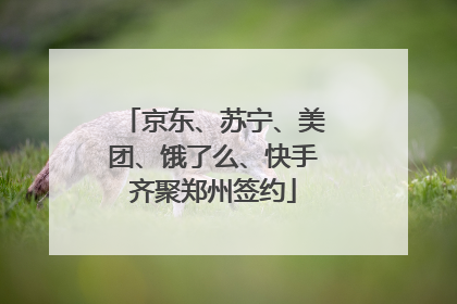 京东、苏宁、美团、饿了么、快手齐聚郑州签约