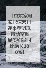 京东家电家居惊喜日迎来董明珠 带动空调品类销量同比增长100%