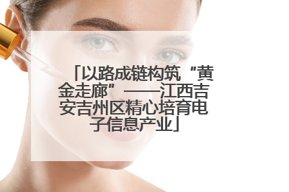 以路成链构筑“黄金走廊”——江西吉安吉州区精心培育电子信息产业