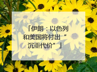 伊朗：以色列和美国将付出“沉重代价”