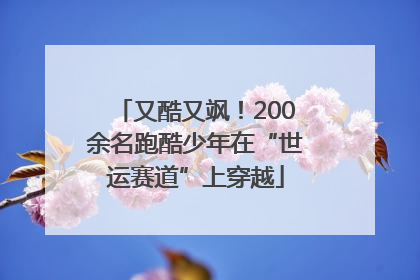 又酷又飒！200余名跑酷少年在“世运赛道”上穿越