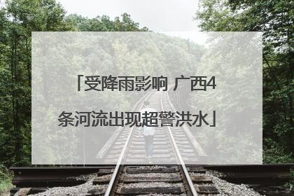 受降雨影响 广西4条河流出现超警洪水