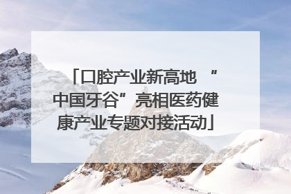 口腔产业新高地 “中国牙谷”亮相医药健康产业专题对接活动