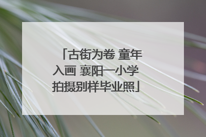 古街为卷 童年入画 襄阳一小学拍摄别样毕业照
