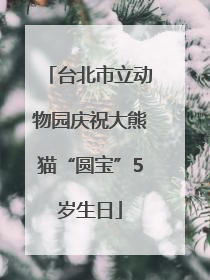台北市立动物园庆祝大熊猫“圆宝”5岁生日