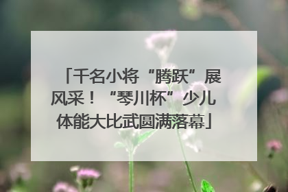 千名小将“腾跃”展风采！“琴川杯”少儿体能大比武圆满落幕