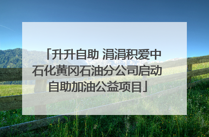 升升自助 涓涓积爱中石化黄冈石油分公司启动自助加油公益项目