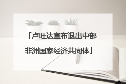 卢旺达宣布退出中部非洲国家经济共同体